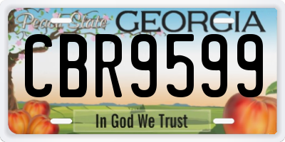 GA license plate CBR9599