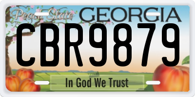 GA license plate CBR9879