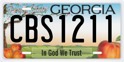GA license plate CBS1211