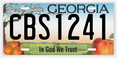 GA license plate CBS1241