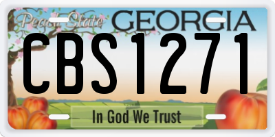 GA license plate CBS1271