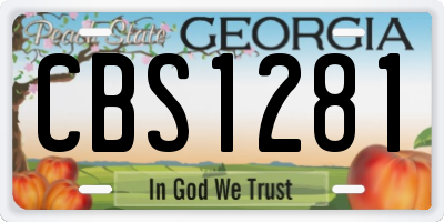 GA license plate CBS1281