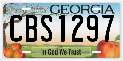 GA license plate CBS1297