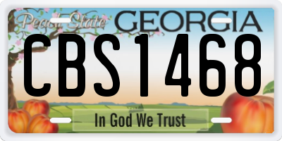 GA license plate CBS1468