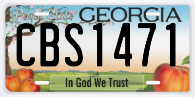 GA license plate CBS1471