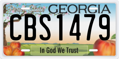 GA license plate CBS1479