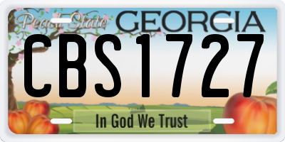 GA license plate CBS1727