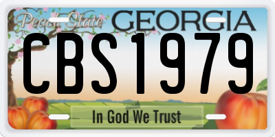 GA license plate CBS1979