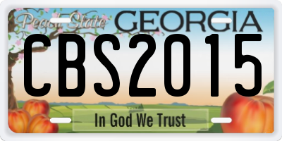 GA license plate CBS2015