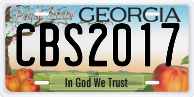 GA license plate CBS2017