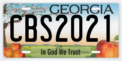 GA license plate CBS2021
