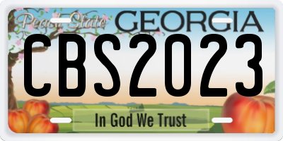 GA license plate CBS2023