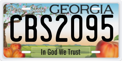 GA license plate CBS2095