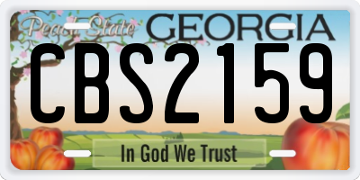 GA license plate CBS2159