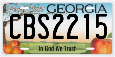 GA license plate CBS2215