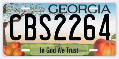 GA license plate CBS2264