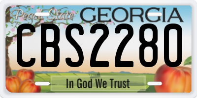 GA license plate CBS2280