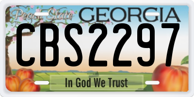 GA license plate CBS2297