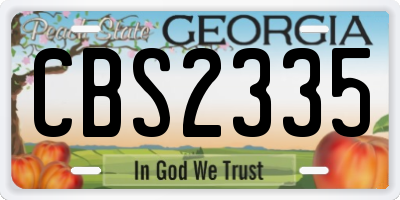 GA license plate CBS2335