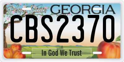 GA license plate CBS2370