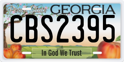 GA license plate CBS2395