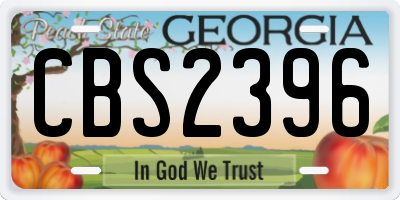 GA license plate CBS2396