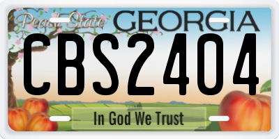 GA license plate CBS2404