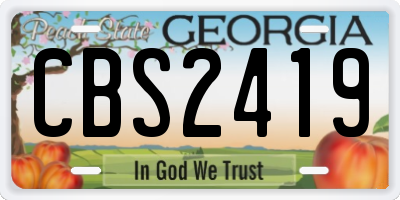 GA license plate CBS2419