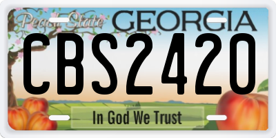 GA license plate CBS2420