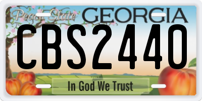 GA license plate CBS2440