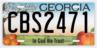 GA license plate CBS2471