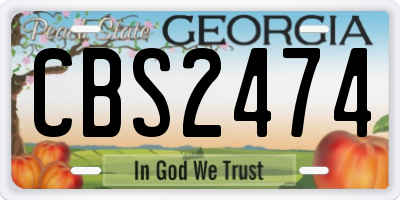 GA license plate CBS2474