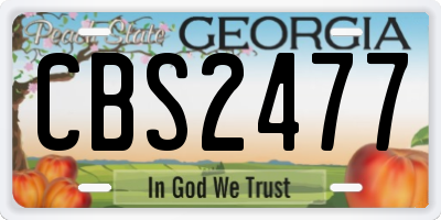 GA license plate CBS2477