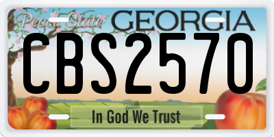 GA license plate CBS2570