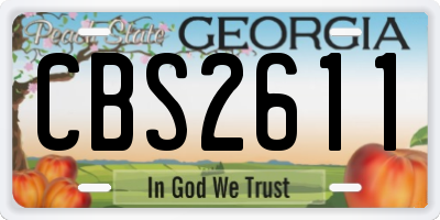 GA license plate CBS2611