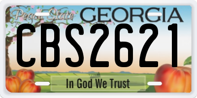 GA license plate CBS2621