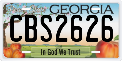 GA license plate CBS2626