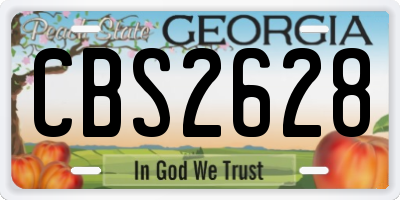 GA license plate CBS2628