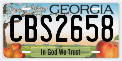 GA license plate CBS2658