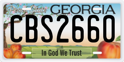 GA license plate CBS2660