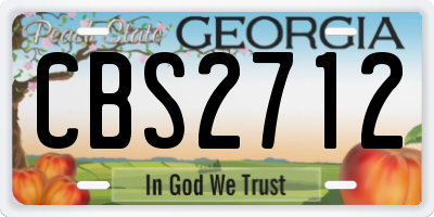 GA license plate CBS2712