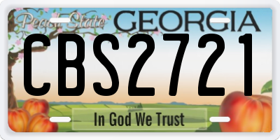 GA license plate CBS2721