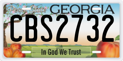 GA license plate CBS2732