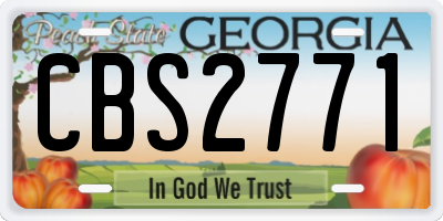 GA license plate CBS2771