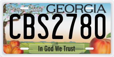 GA license plate CBS2780