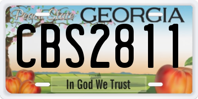 GA license plate CBS2811