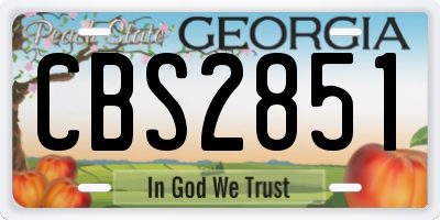 GA license plate CBS2851