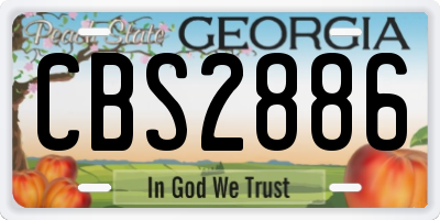 GA license plate CBS2886