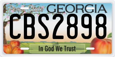 GA license plate CBS2898