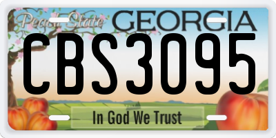 GA license plate CBS3095